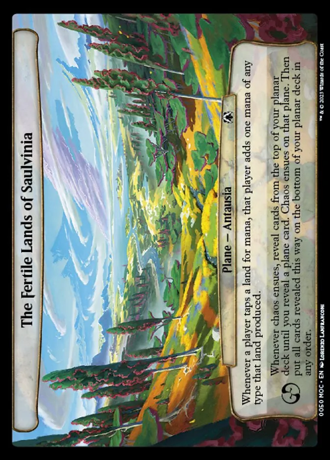 2023 March of the Machine Commander The Fertile Lands of Saulvinia #50 common card image