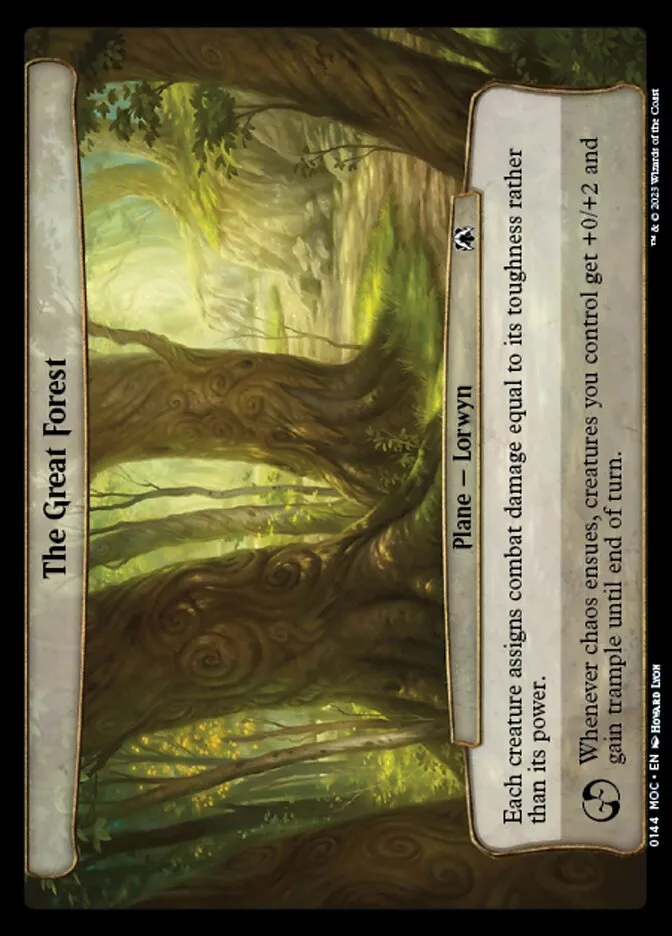 2023 March of the Machine Commander The Great Forest #144 common card image