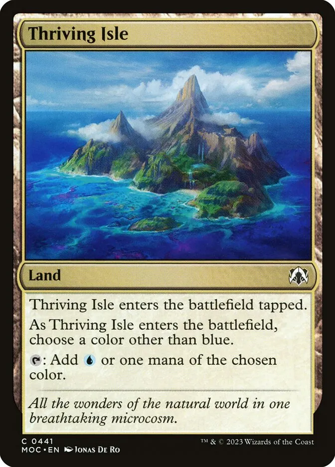 2023 March of the Machine Commander Thriving Isle #441 common card image