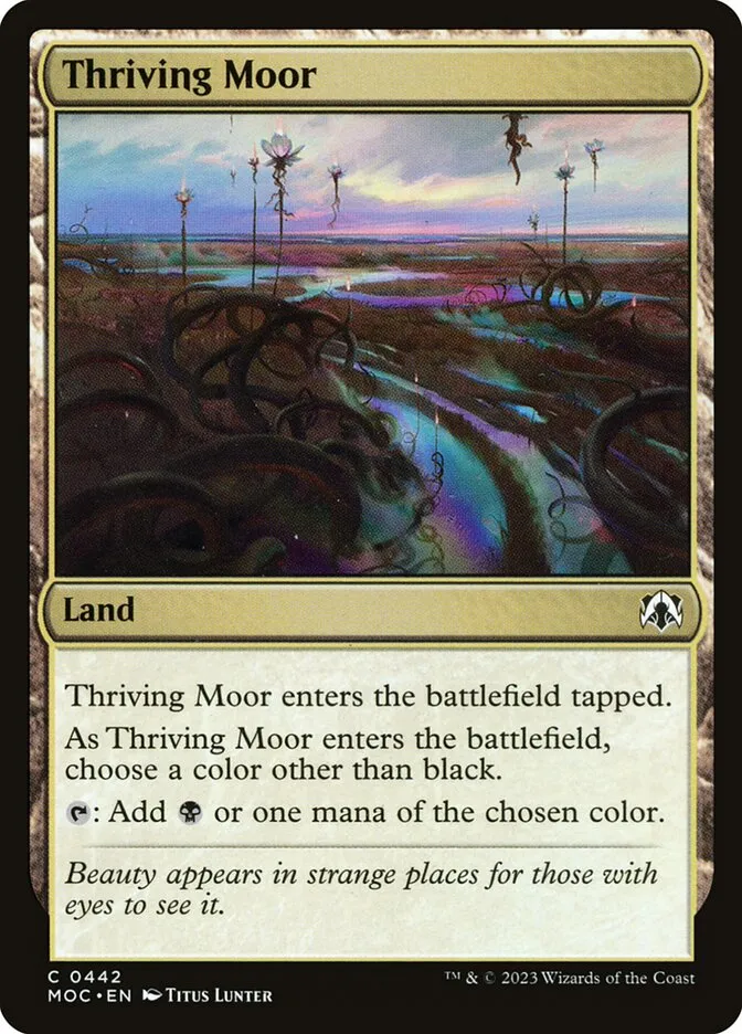 2023 March of the Machine Commander Thriving Moor #442 common card image