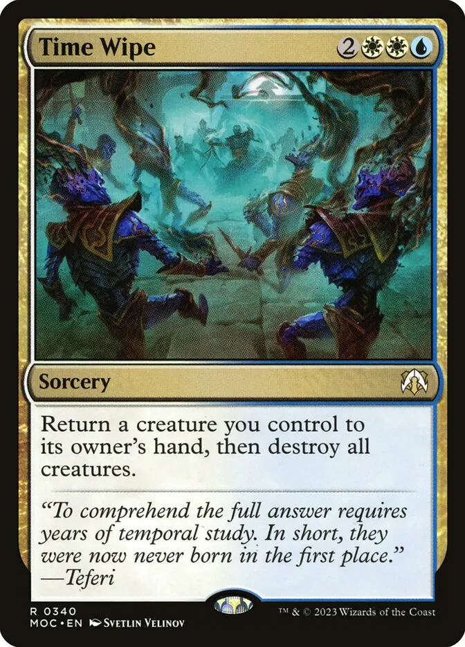 2023 March of the Machine Commander Time Wipe #340 rare card image