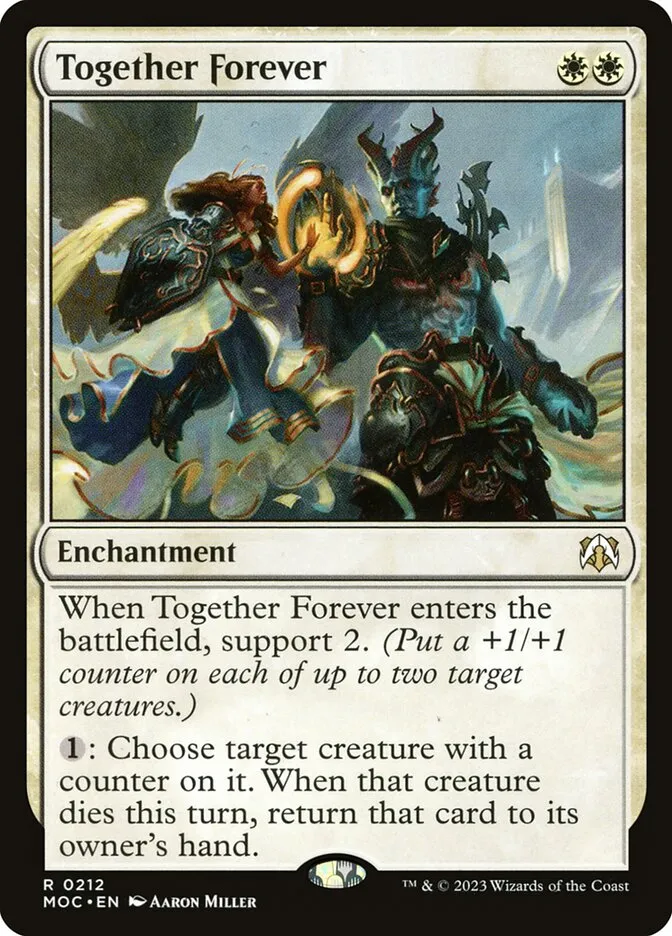 2023 March of the Machine Commander Together Forever #212 rare card image
