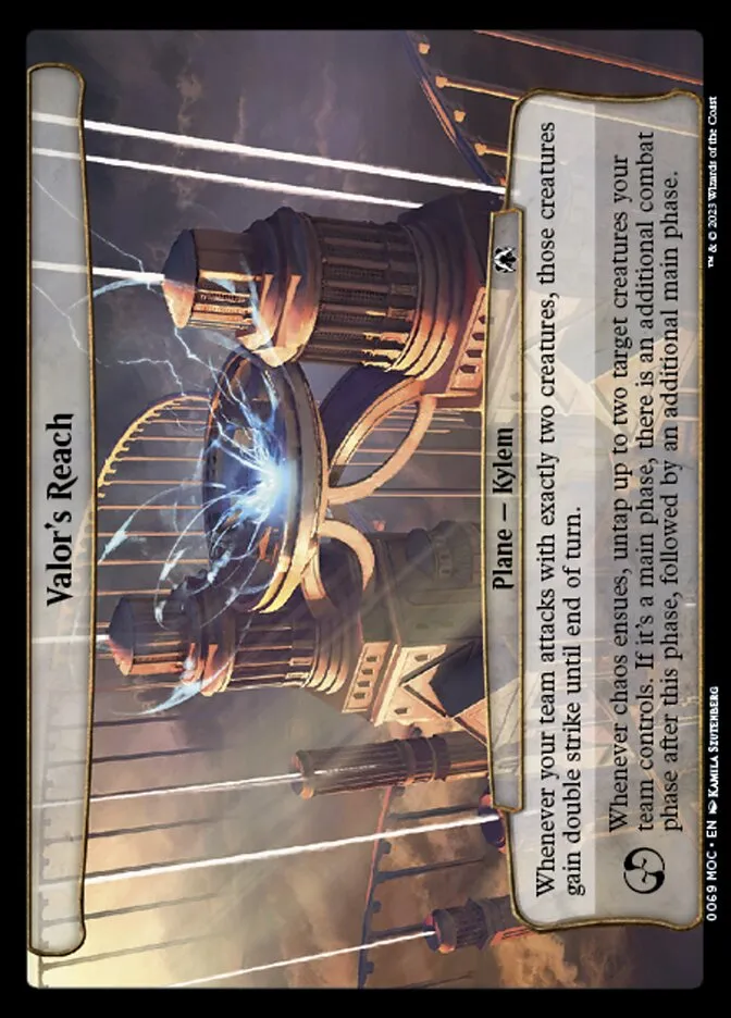 2023 March of the Machine Commander Valor's Reach #69 common card image