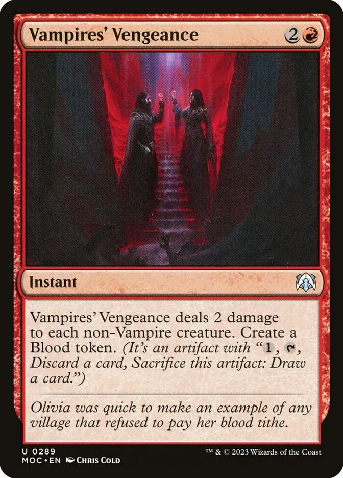 2023 March of the Machine Commander Vampires' Vengeance uncommon #289 uncommon card image