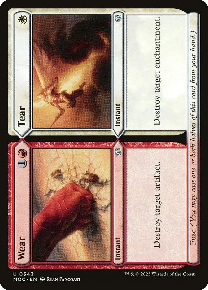 2023 March of the Machine Commander Wear // Tear uncommon #343 uncommon card image
