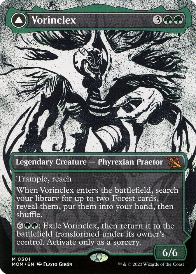 2023 March of the Machine Vorinclex // The Grand Evolution mythic #301 mythic card image