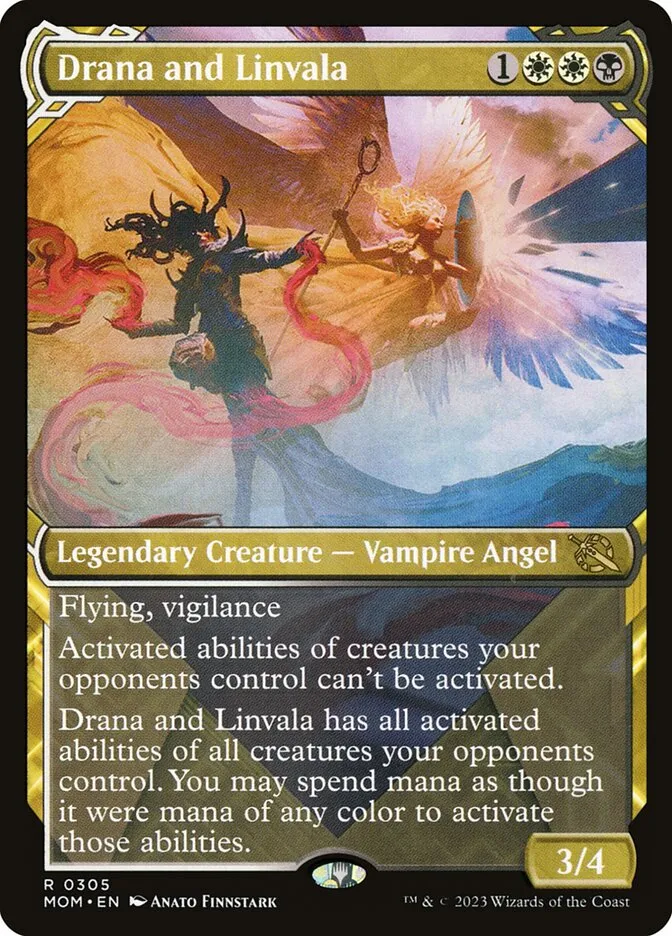 2023 March of the Machine Drana and Linvala #305 rare card image