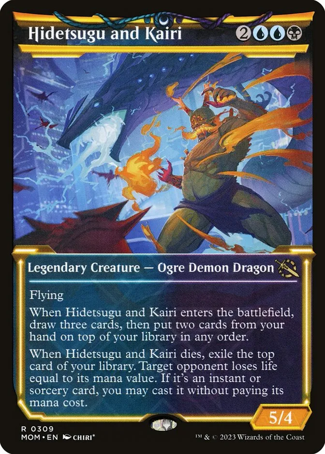2023 March of the Machine Hidetsugu and Kairi rare #309 rare card image