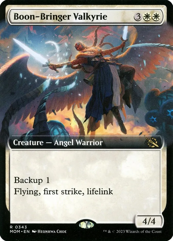 2023 March of the Machine Boon-Bringer Valkyrie #343 rare card image
