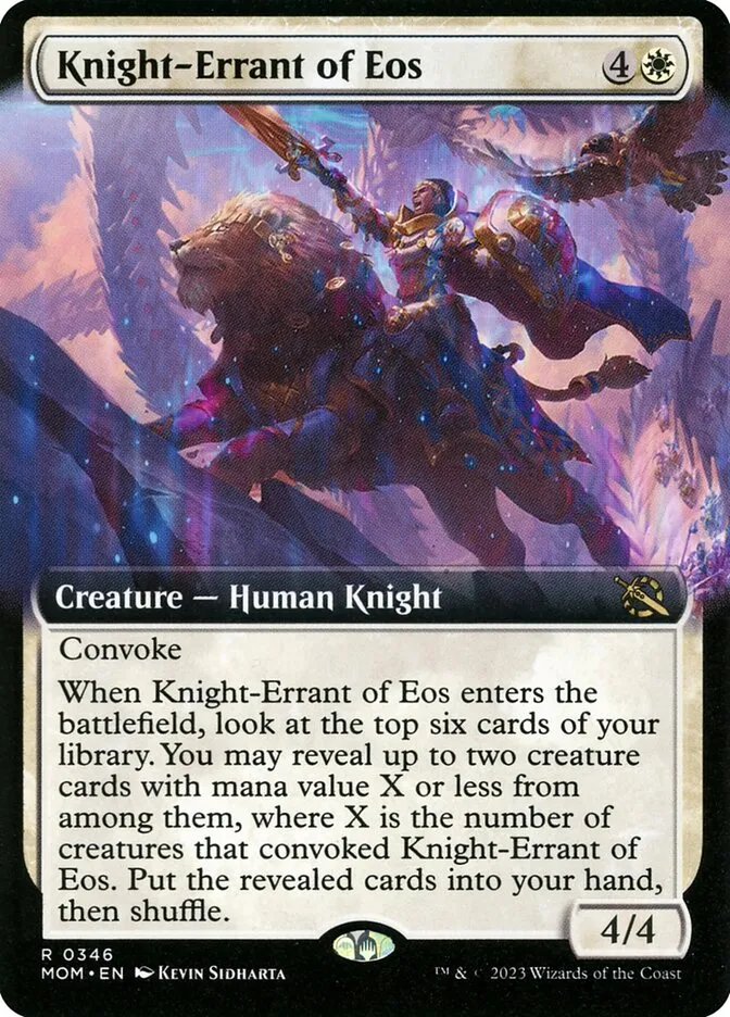 2023 March of the Machine Knight-Errant of Eos #346 rare card image