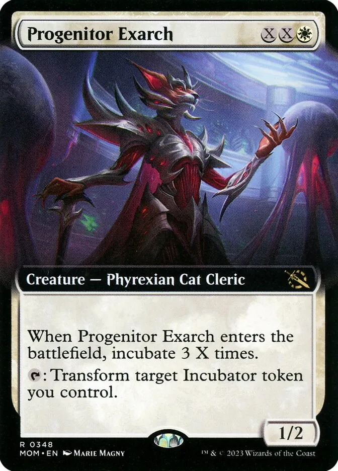 2023 March of the Machine Progenitor Exarch #348 rare card image