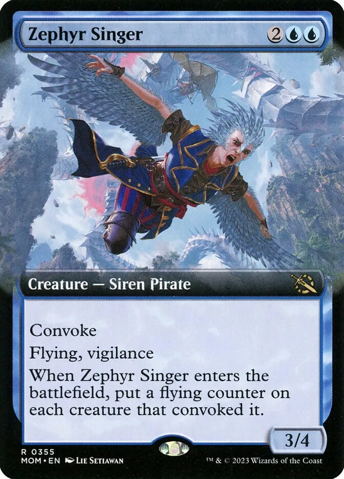2023 March of the Machine Zephyr Singer #355 rare card image