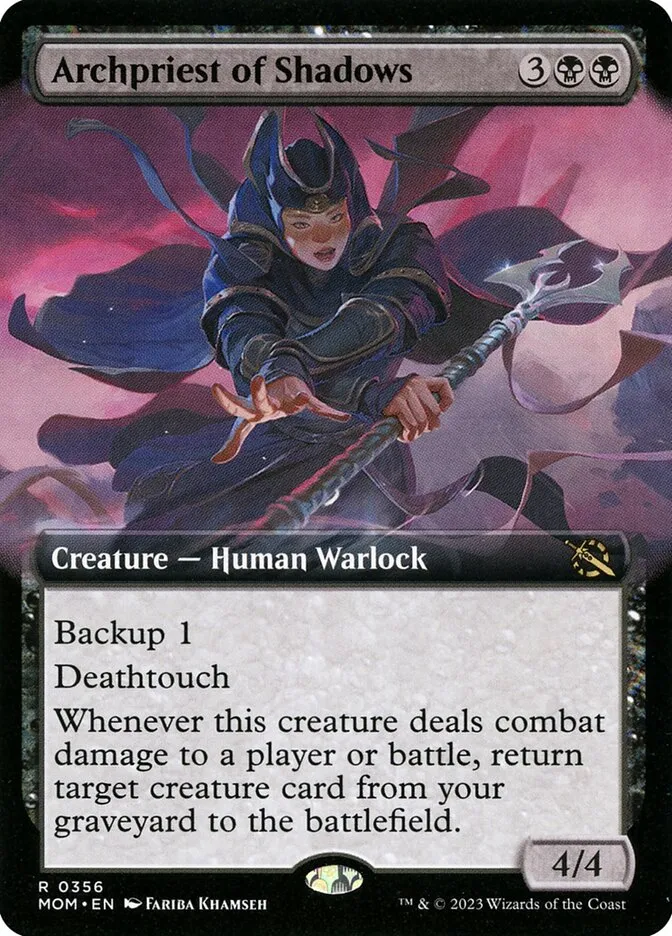 2023 March of the Machine Archpriest of Shadows #356 rare card image