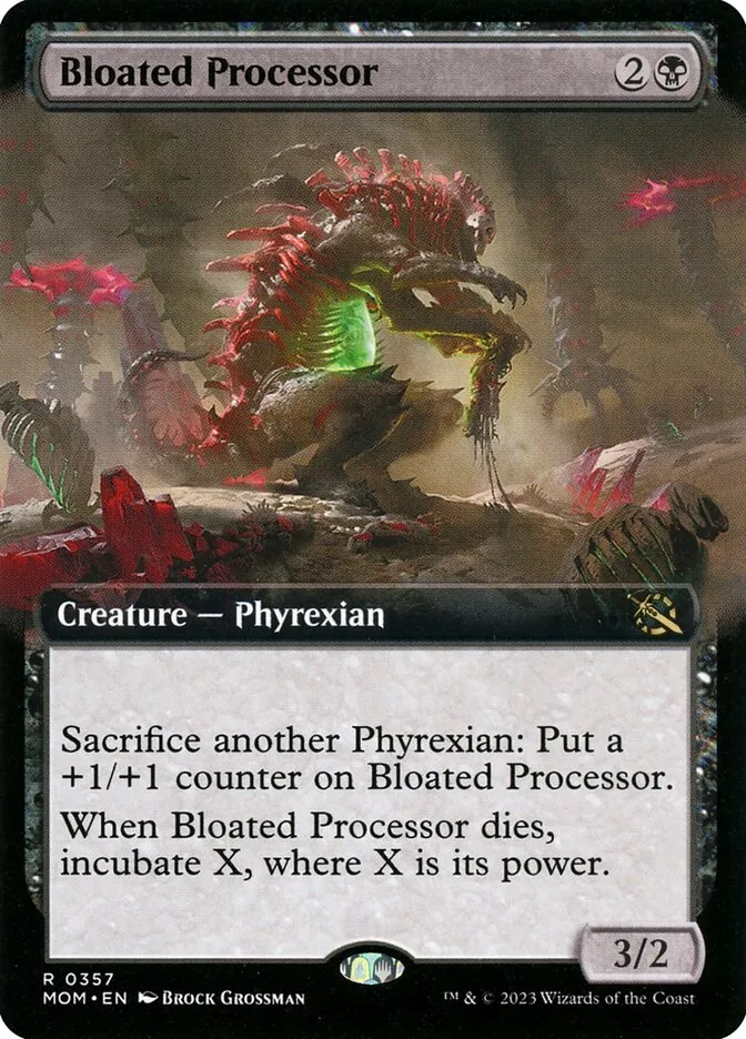 2023 March of the Machine Bloated Processor #357 rare card image