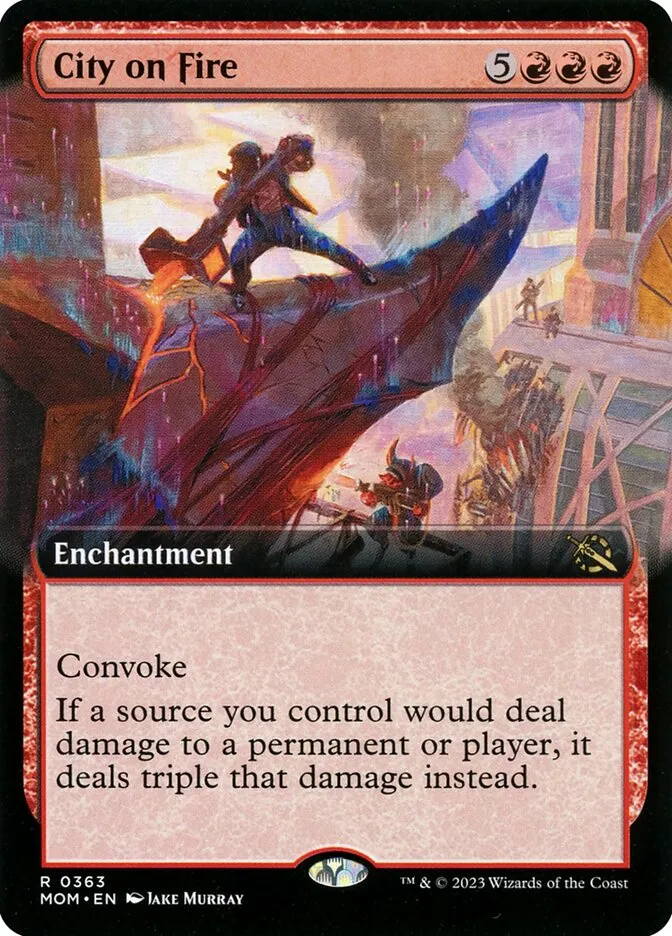 2023 March of the Machine City on Fire #363 rare card image