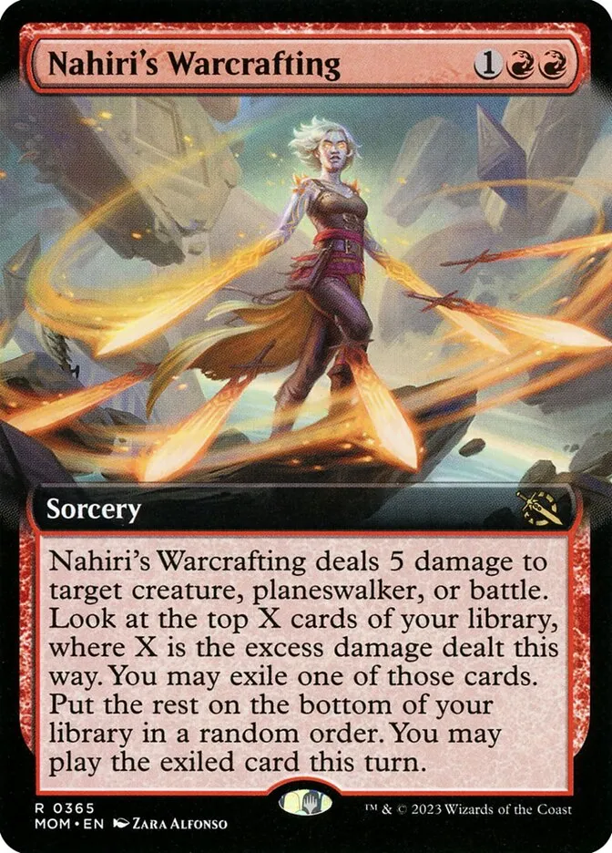 2023 March of the Machine Nahiri's Warcrafting #365 rare card image