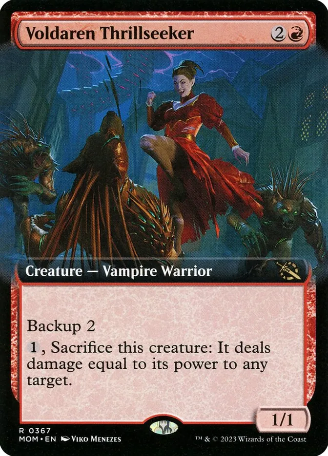 2023 March of the Machine Voldaren Thrillseeker #367 rare card image