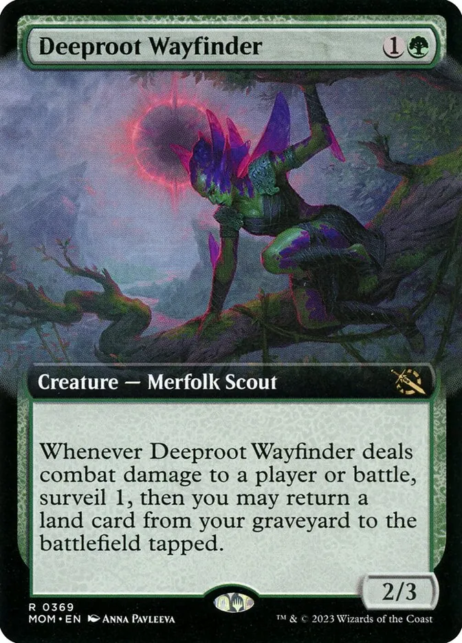 2023 March of the Machine Deeproot Wayfinder #369 rare card image