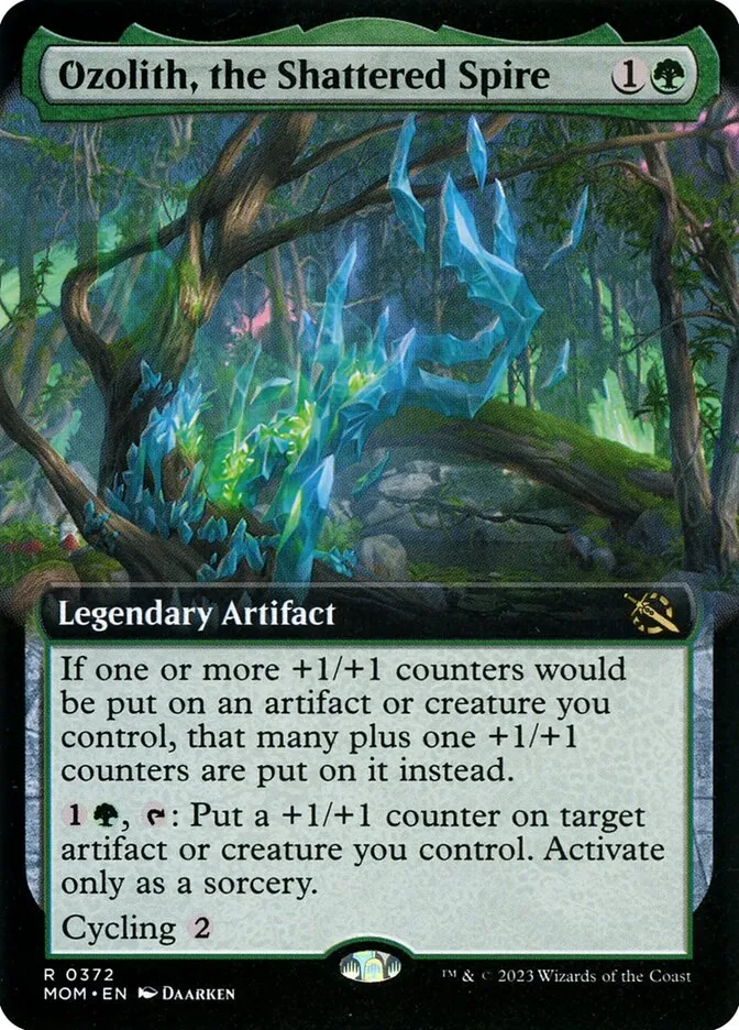 2023 March of the Machine Ozolith, the Shattered Spire #372 rare card image
