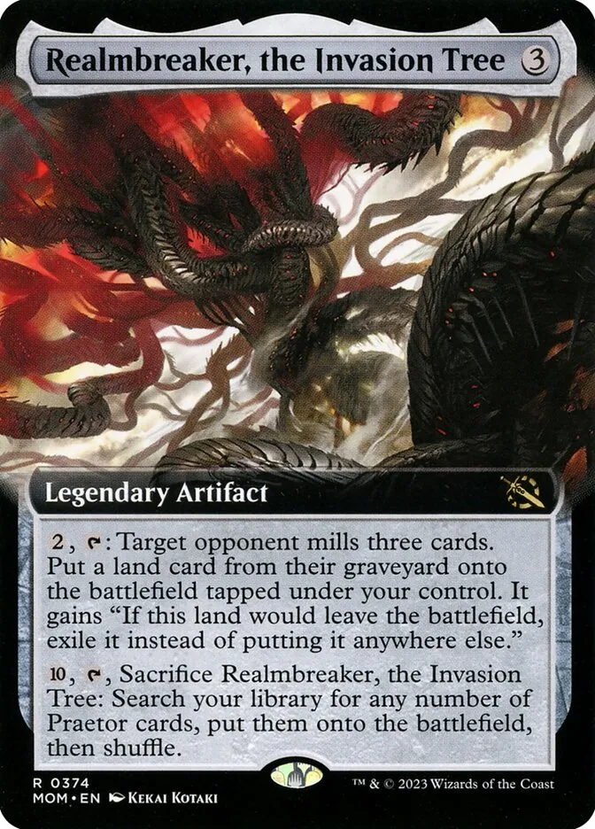 2023 March of the Machine Realmbreaker, the Invasion Tree #374 rare card image