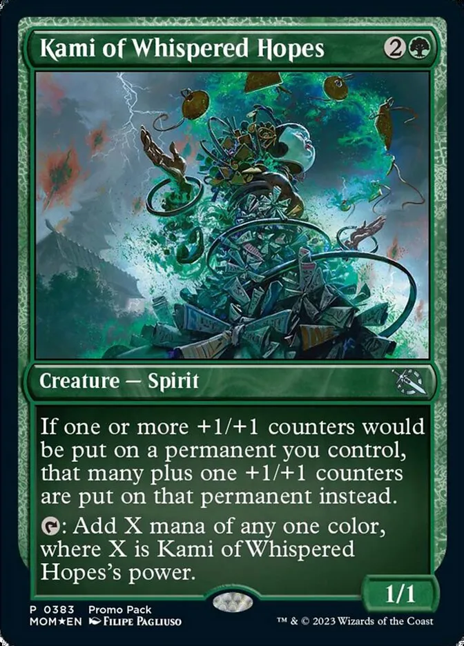 2023 March of the Machine Kami of Whispered Hopes #383 uncommon card image