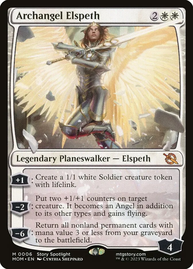 2023 March of the Machine Archangel Elspeth mythic #6 mythic card image