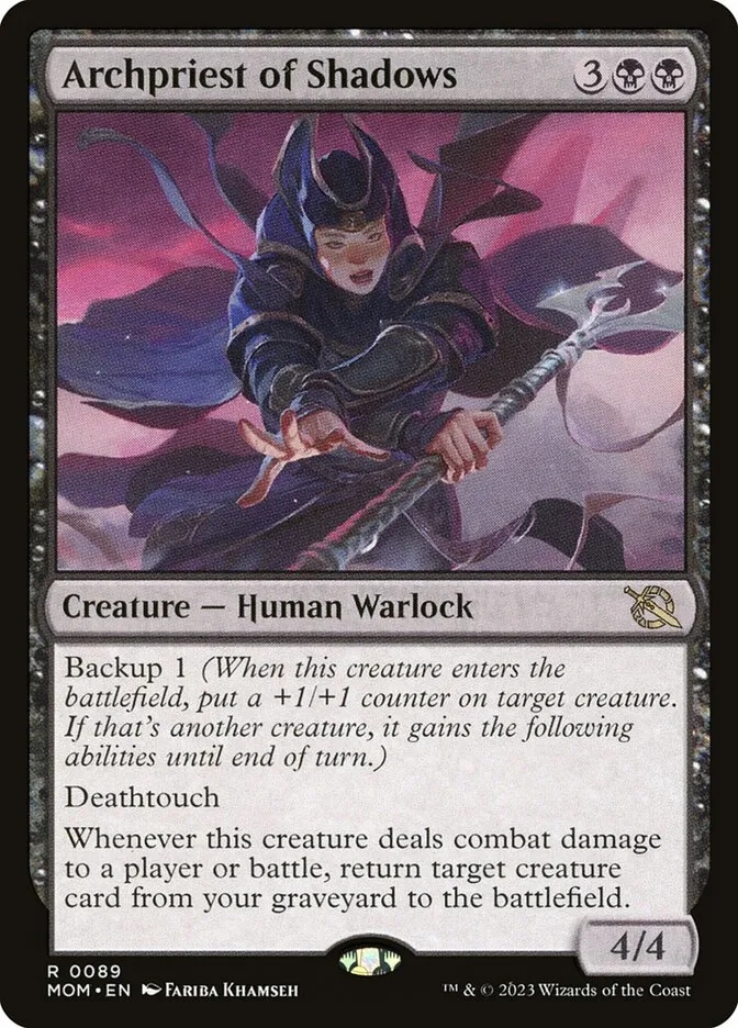 2023 March of the Machine Archpriest of Shadows #89 rare card image