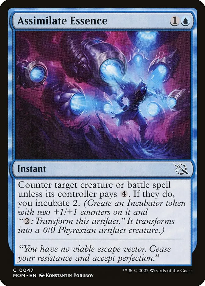 2023 March of the Machine Assimilate Essence #47 common card image