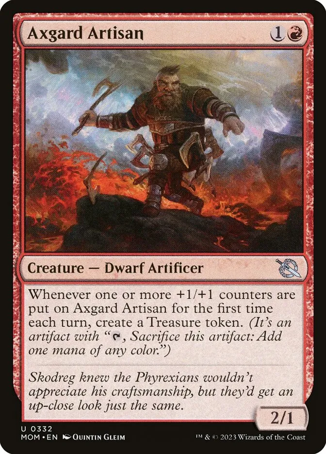 2023 March of the Machine Axgard Artisan #332 uncommon card image