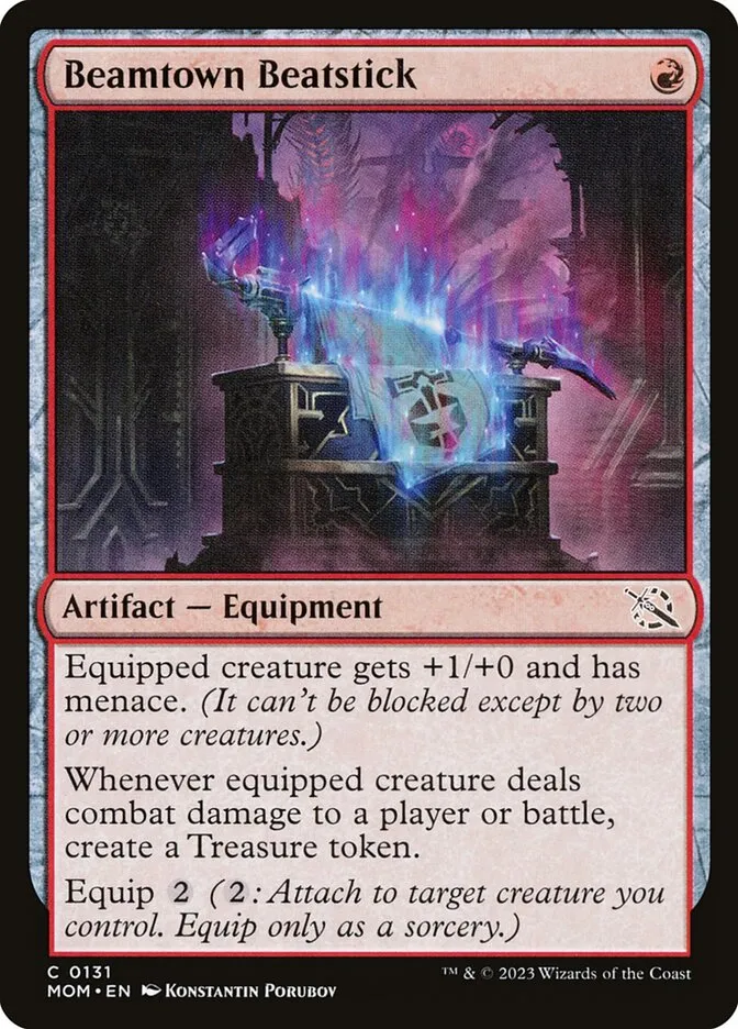2023 March of the Machine Beamtown Beatstick common #131 common card image
