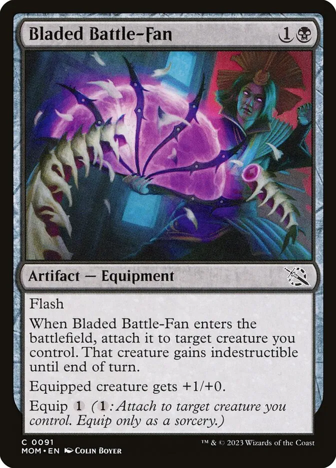 2023 March of the Machine Bladed Battle-Fan #91 common card image