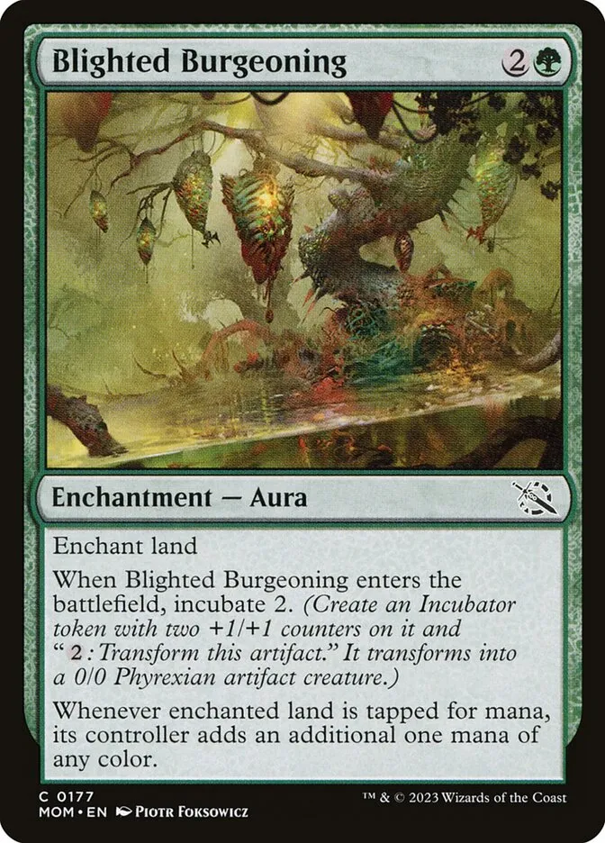 2023 March of the Machine Blighted Burgeoning #177 common card image