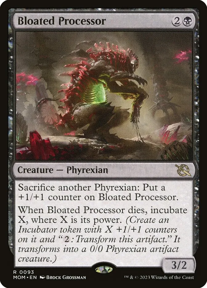 2023 March of the Machine Bloated Processor #93 rare card image