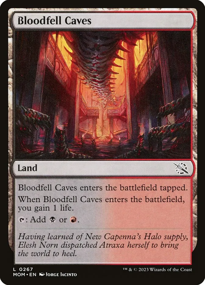 2023 March of the Machine Bloodfell Caves #267 common card image