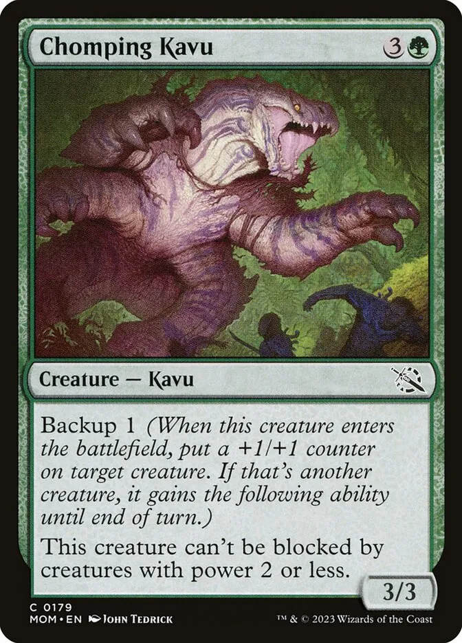 2023 March of the Machine Chomping Kavu #179 common card image