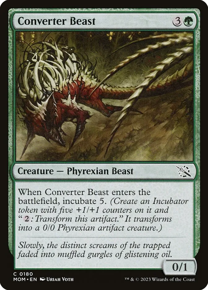 2023 March of the Machine Converter Beast common #180 common card image