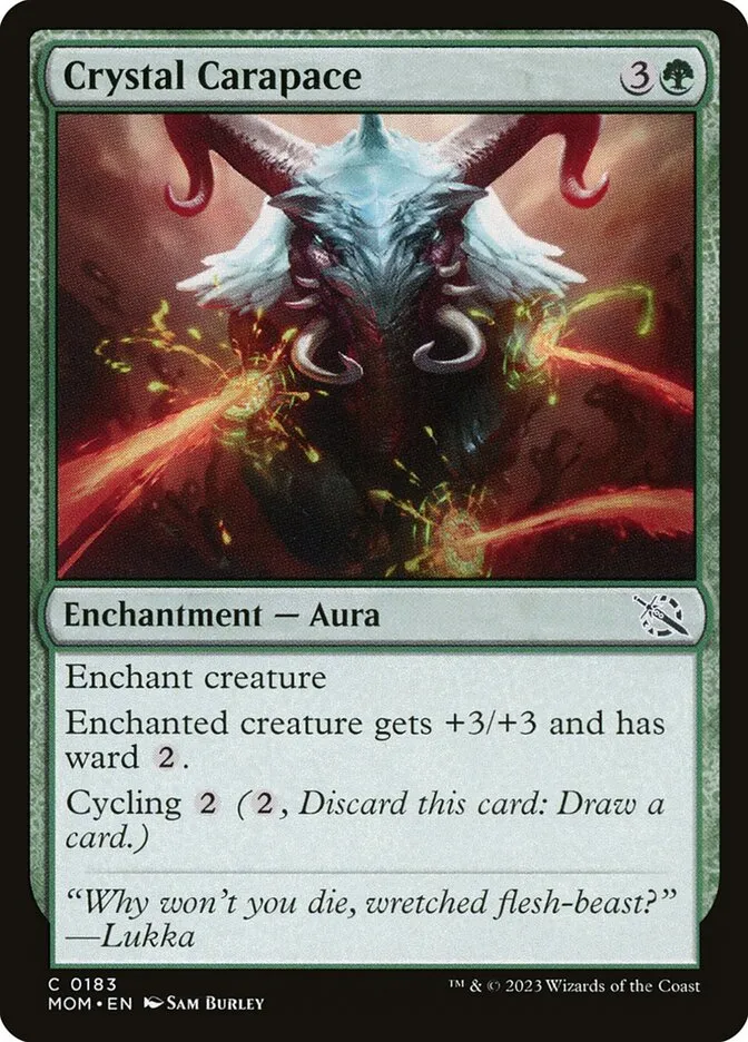 2023 March of the Machine Crystal Carapace #183 common card image