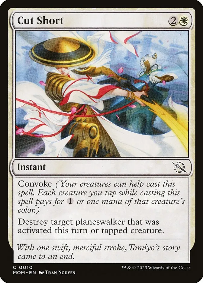 2023 March of the Machine Cut Short common #10 common card image