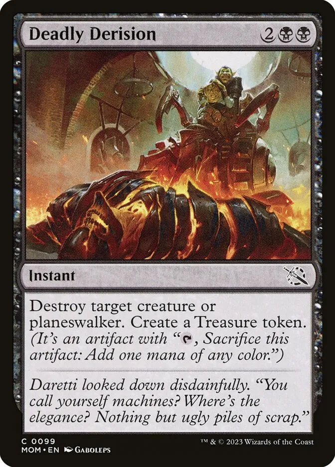 2023 March of the Machine Deadly Derision #99 common card image