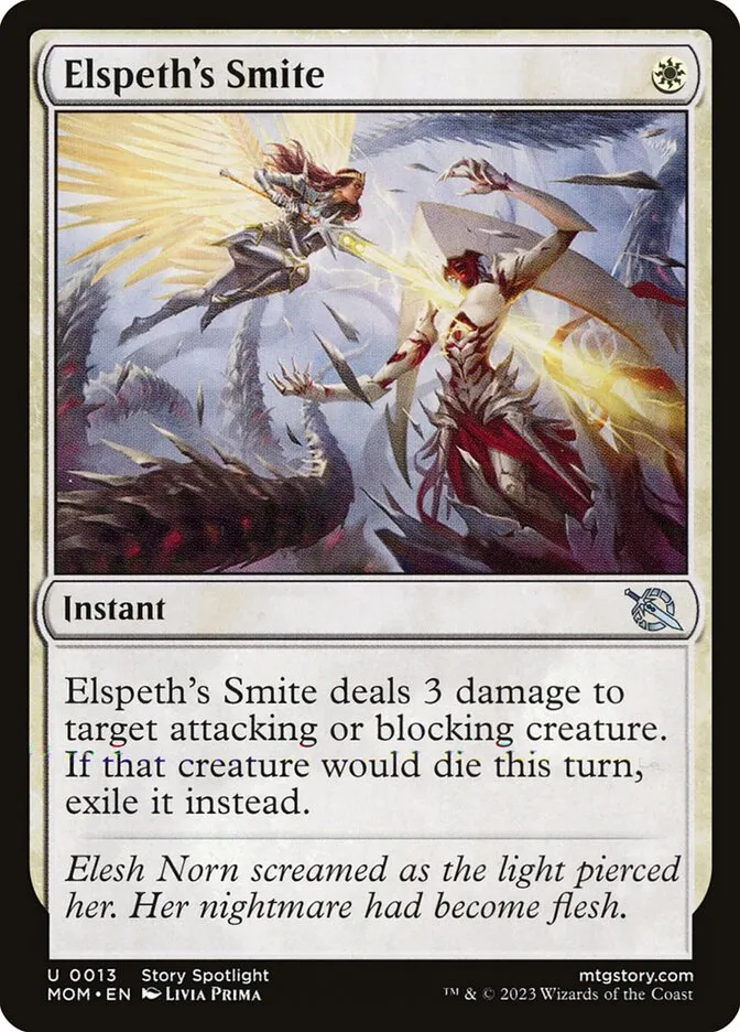 2023 March of the Machine Elspeth's Smite uncommon #13 uncommon card image