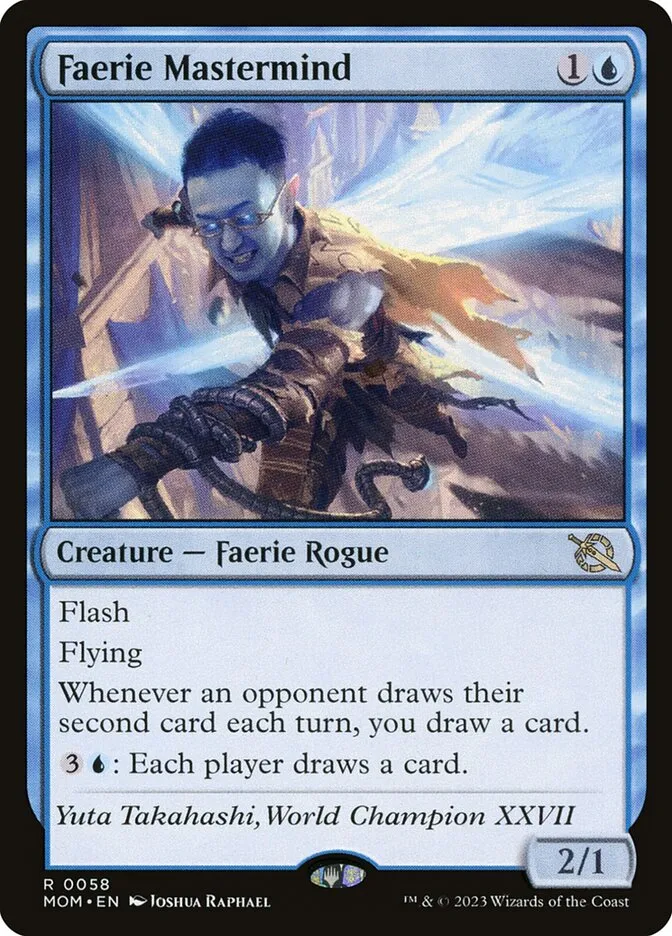 2023 March of the Machine Faerie Mastermind rare #58 rare card image