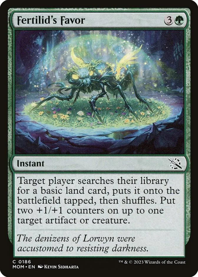 2023 March of the Machine Fertilid's Favor common #186 common card image