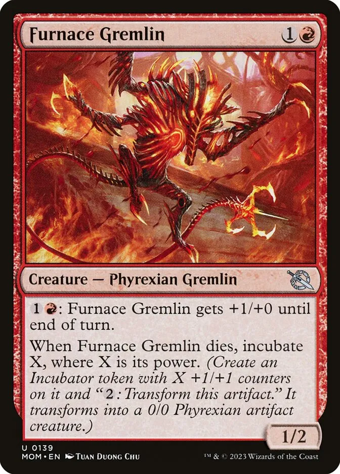 2023 March of the Machine Furnace Gremlin uncommon #139 uncommon card image