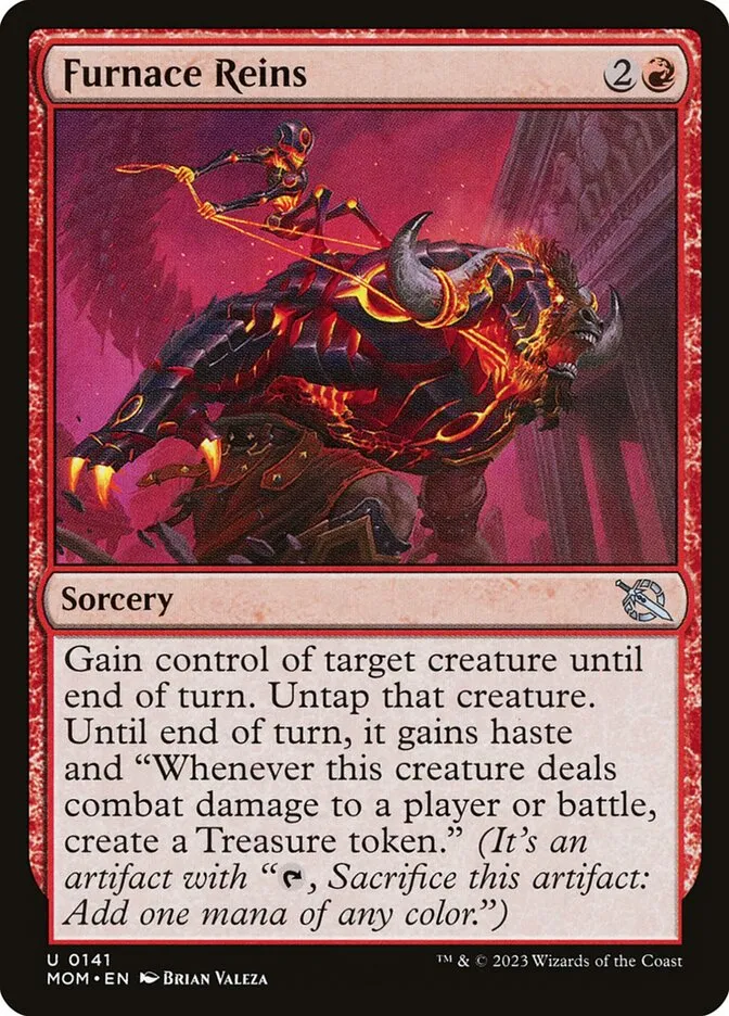 2023 March of the Machine Furnace Reins uncommon #141 uncommon card image