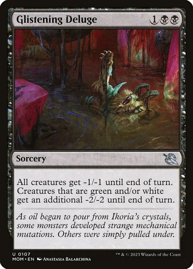 2023 March of the Machine Glistening Deluge uncommon #107 uncommon card image