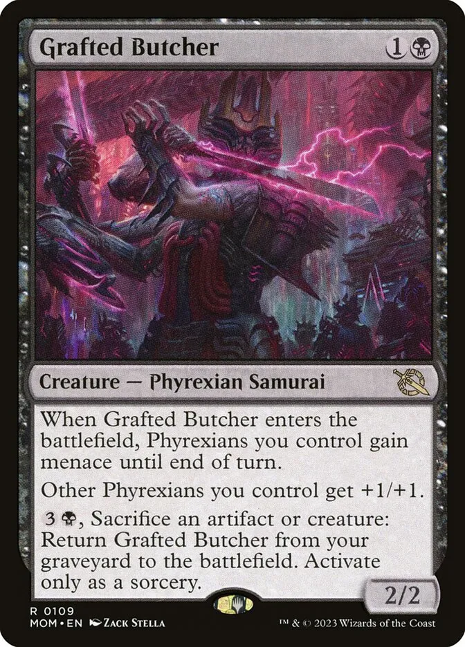 2023 March of the Machine Grafted Butcher #109 rare card image