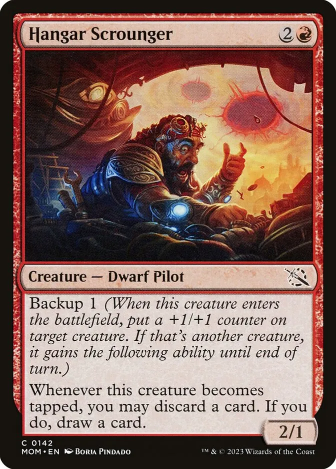 2023 March of the Machine Hangar Scrounger #142 common card image