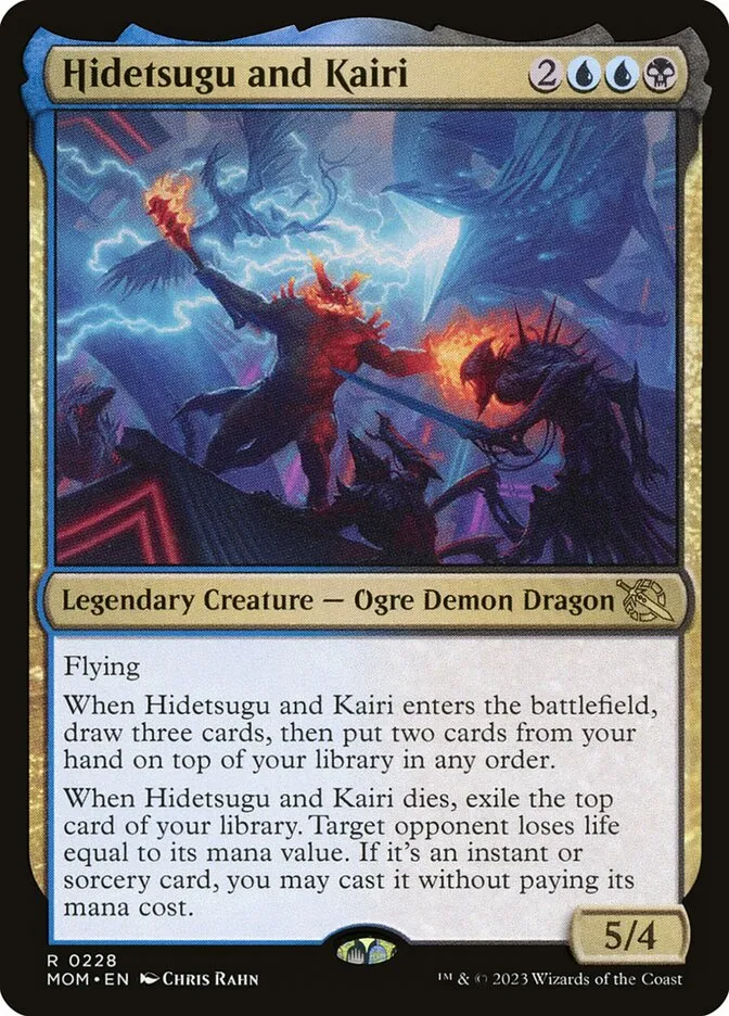 2023 March of the Machine Hidetsugu and Kairi rare #228 rare card image