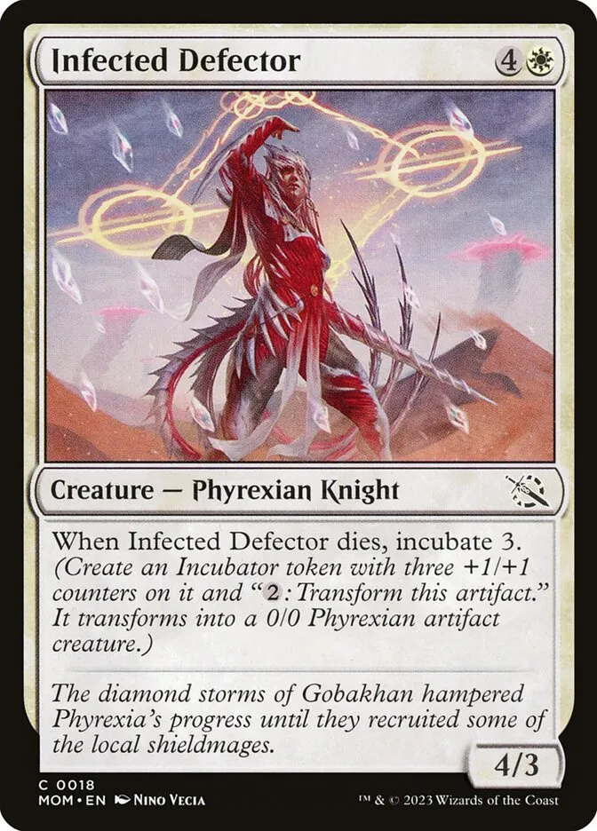 2023 March of the Machine Infected Defector #18 common card image