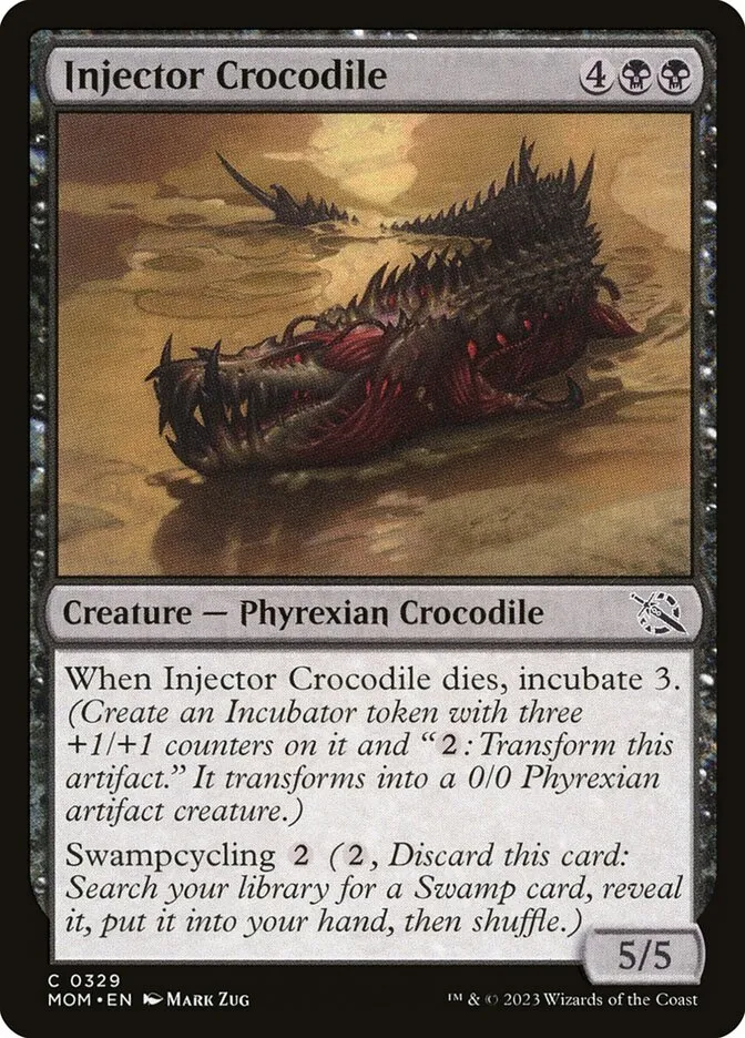 2023 March of the Machine Injector Crocodile #329 common card image